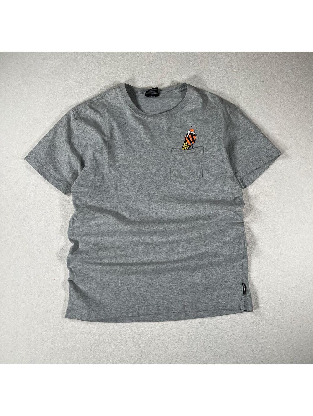 Billionaire Boys Club Gray Short Sleeve Tee with Orange & Yellow Patch